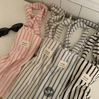 Striped Terry Eco Bag & Shoulder Bag