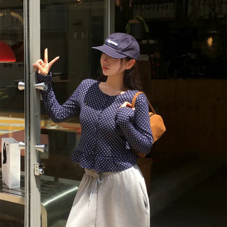 Cloud Frill Dot Cardigan
