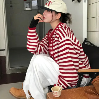 Spell Striped Hooded Zip-up