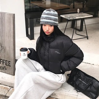 Hyper Lettering Short Padded Jacket