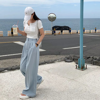 Inquiry Frenzy Summer ver. Two-Pin Tuck Wide Slacks