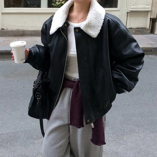 Penta Leather Shearling Mustang Jumper