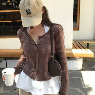 Randy Dot Long Sleeve Cardigan