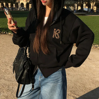 Shutter Leopard Fleece Zip-up Hoodie