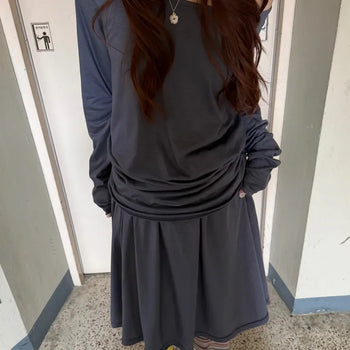 Rope Layer Shirring Dress