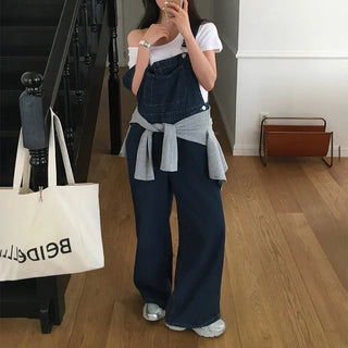 Good Day Suspender Striped Wide Pants