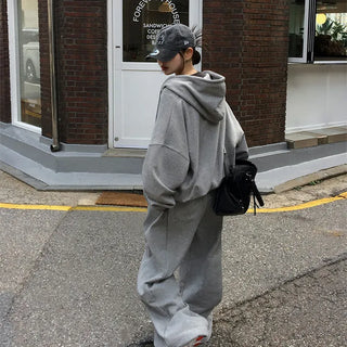 Code Oversized Two-way Zip-up Hoodie