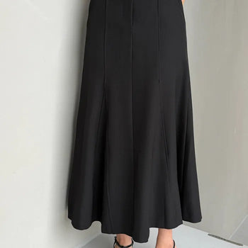 26SS Back-Elastic Fluid Flare Skirt