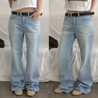 Achet Light Denim Bootcut Pants