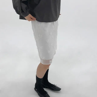 Nana Corsage Chiffon Midi Skirt