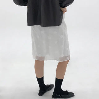 Nana Corsage Chiffon Midi Skirt