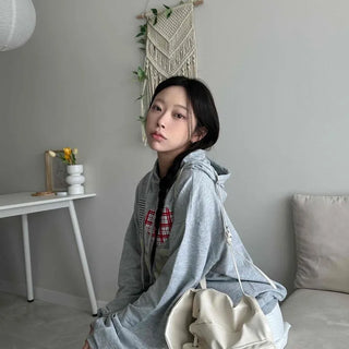 ME Heart Check Lettering Hoodie