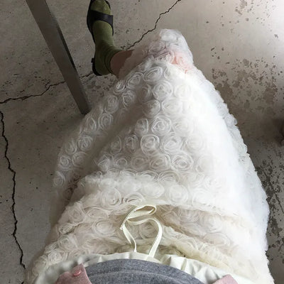 Kiri Corsage Lace Long Skirt