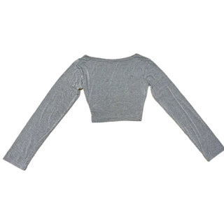 LUCKY GIRL☘︎ Off-shoulder cropped long-sleeve top