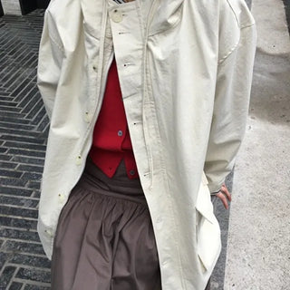 Hooded Midi Trench Coat