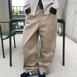 Cut-out One-Pocket Wide Pants