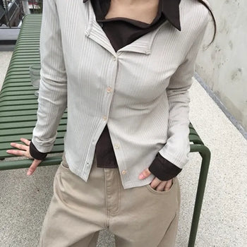*Basic Item* Mid-calf Ribbed Cardigan