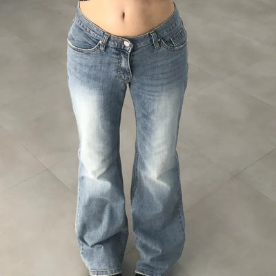 Raw Cloud Blue Bootcut Denim Pants
