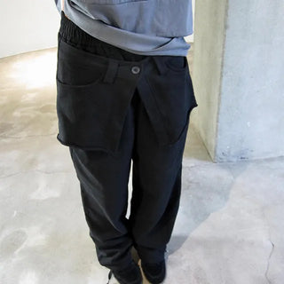OVERLAP SWEAT PT ( 2 COLOR)