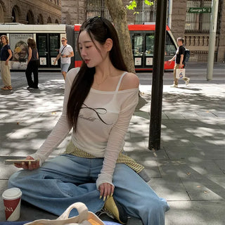 Poem See-through Off-Shirt