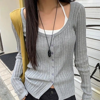 Sling Ribbed Slim Fit Cardigan