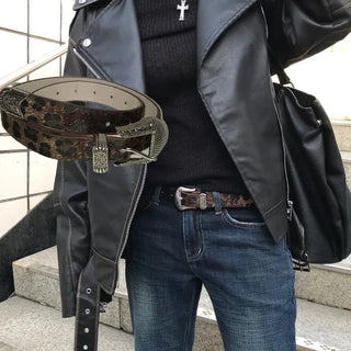 Y2K Jay-Z Vintage Leopard Print Belt