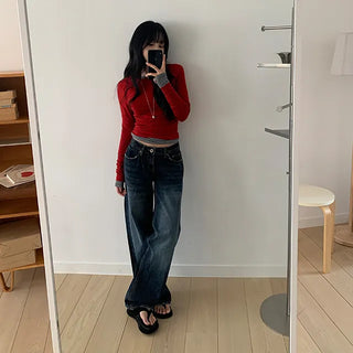 Double Low-Rise Denim