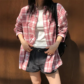 Litive Loose Fit Cotton Check Shirt new