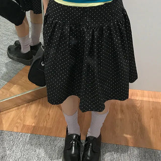 콕콕 도트 미디 스커트