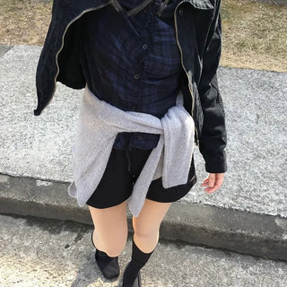 *Muand* Frill Check Shirt
