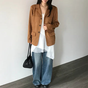 Metique Suede Loose Fit Jacket