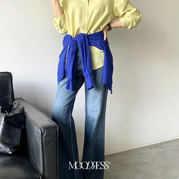 Brin Side Cut Wide Denim