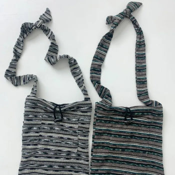 Knit toggle crossbody bag