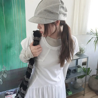 Shirred bandana baseball cap