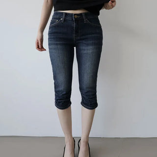 Shirring Capri Denim