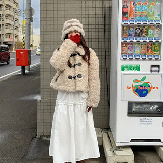 Bellis Peach Brushed Frill Long Skirt