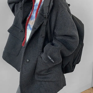 Harris hooded half coat