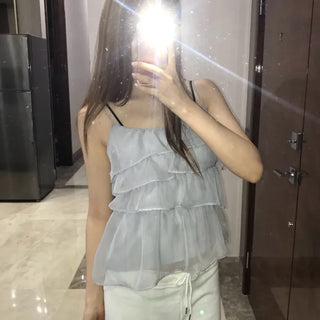 sheer tiered cami