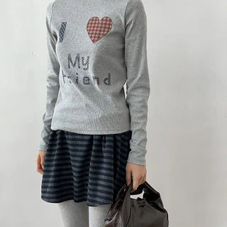 Checkin Lettering Long Sleeve T-shirt