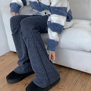 Roman Banding Ribbed Bootcut Pants