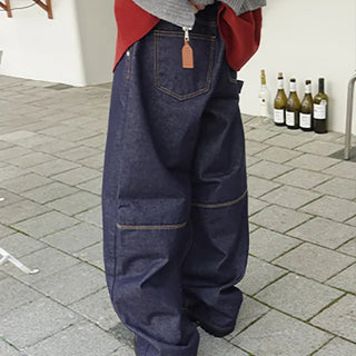 Tanned Non-Faded Carpenter Wide Denim Pants