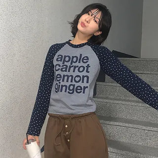 Keroz Lettering Raglan Long Sleeve T-shirt