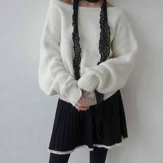 Scooni knit pleated skirt