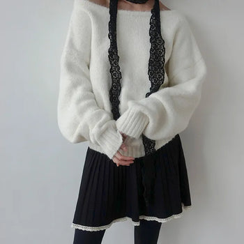 Scooni knit pleated skirt