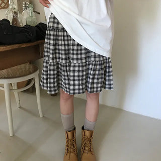 Alfie check midi skirt