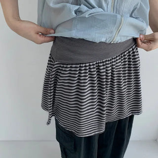 Madible striped layered mini skirt