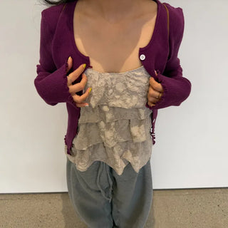 frilly sleeveless