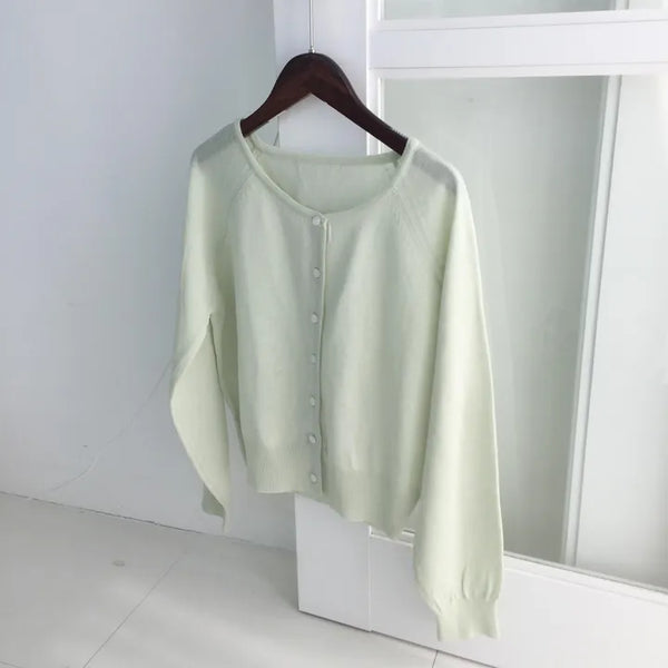 Thin Summer Cardigan, Cropped Loose Fit, Layered Must-Have, Lightweight Outerwear