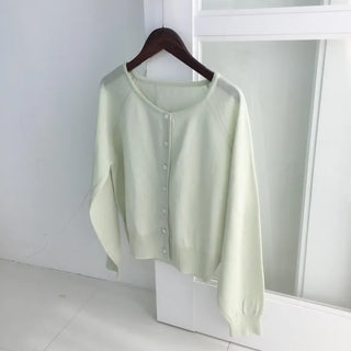 Thin Summer Cardigan, Cropped Loose Fit, Layered Must-Have, Lightweight Outerwear