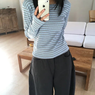 *Delicate Fit* Boat Striped Tee